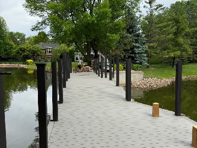 New deck boards for the hopkins community bridge