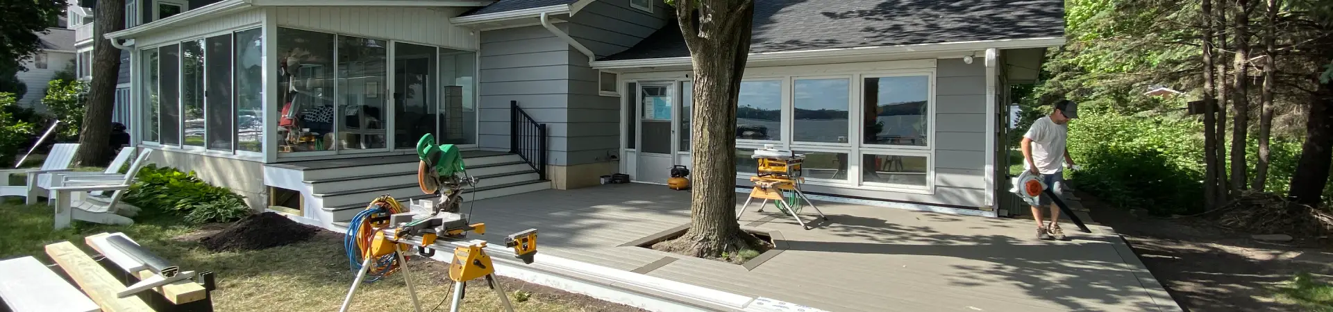 Custom deck construction project